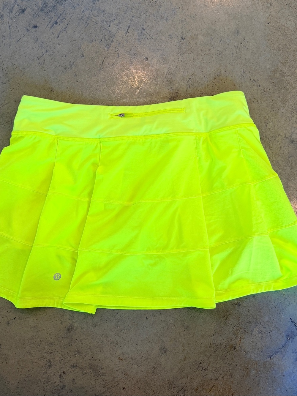 Lululemon Pace Rival Mid-Rise Skirt Highlight Yellow Skort Size 10 Tennis